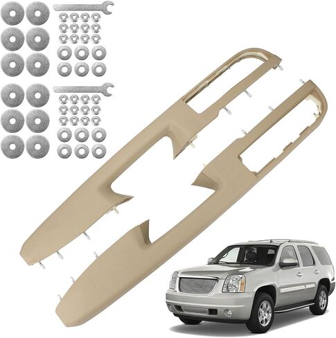 80995 Front-Right Passenger Side Armrest - Repair Compatible with Chevy Silverado Avalanche Tahoe Suburban & GMC Sierra Yukon 2010-2014, Door Release Handle Above Armrest - GM# 84127282 (27In - Tan) in Saudi Arabia