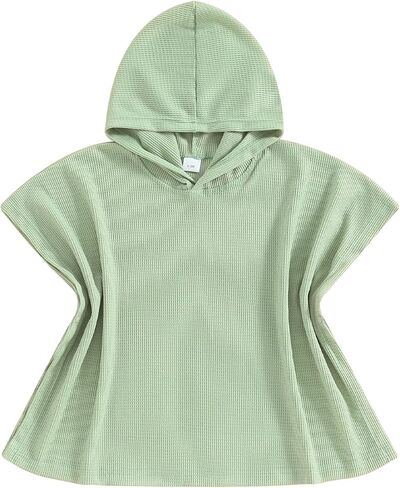 Toddler Baby Girl Hooded Beach Towels Baby Girl Bow Ruffled Swimsuit Cover up Summer Beach Bath Poncho Towel Cloak in Saudi Arabia