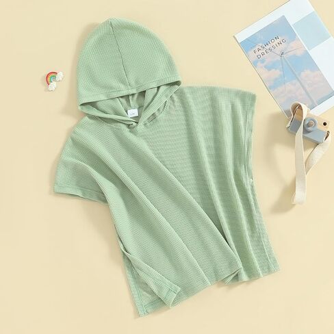 Toddler Baby Girl Hooded Beach Towels Baby Girl Bow Ruffled Swimsuit Cover up Summer Beach Bath Poncho Towel Cloak in Saudi Arabia
