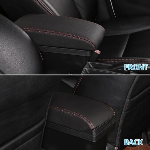 yjywzh car armrest box for Volkswagen VW Golf Hatchback 2010-2012 / Jetta 2007 ~ 2012 Center Center Center Console Arm مساحة تخزين ذات طبقة مزدوجة مع 3 منافذ USB شحن (غرزة حمراء) in Kuwait