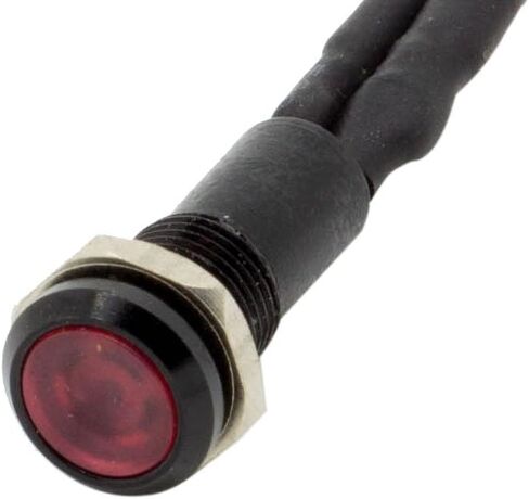 6mm 1/4" White 12V LED Metal Indicator Pilot Custom Dash Light Lamp with Black Body PLB-6 in Saudi Arabia