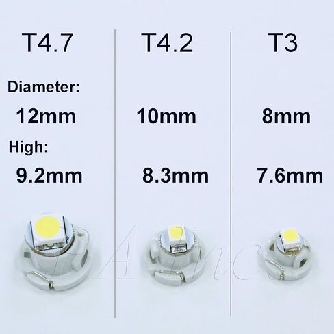 PA LED 4PCS T4.2 12V Auto LED Dash Board Cluster Gauges Lights Bulbs Compatible with T4 79674-S3N-941 79674-S3N-941 79607-SHJ-S01 36773-SEP-A01 36774-SEP-A01 (Red) in Kuwait