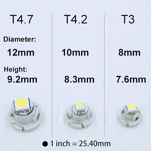 PA LED 4PCS T4.2 12V Auto LED Dash Board Cluster Gauges Lights Bulbs Compatible with T4 79674-S3N-941 79674-S3N-941 79607-SHJ-S01 36773-SEP-A01 36774-SEP-A01 (Red) in Kuwait
