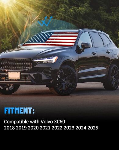BESTVIEW Car Windshield Sun Shade Compatible with Volvo XC60 2018-2024 2025 - Foldable Reflective Sunshade for UV Protection & Heat Reduction in Saudi Arabia