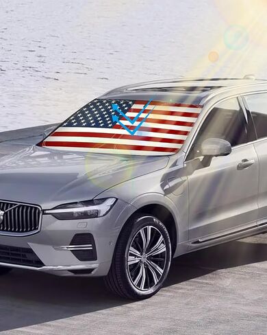 BESTVIEW Car Windshield Sun Shade Compatible with Volvo XC60 2018-2024 2025 - Foldable Reflective Sunshade for UV Protection & Heat Reduction in Saudi Arabia