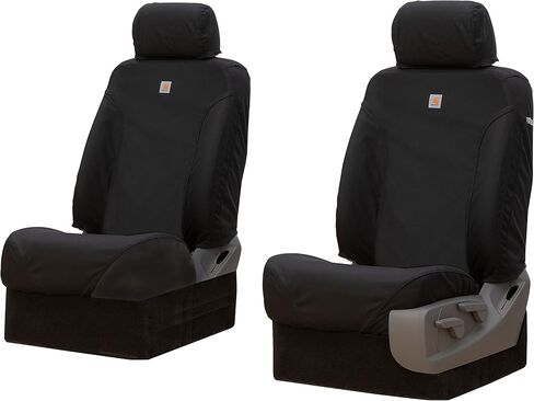 Covercraft Carhartt Super Dux Seatsaver Custom Custom Covers | يناسب 2007-2013 تويوتا التندرا | مقاعد دلو الصف الأول ، Super Dux Black in Kuwait