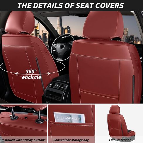 Arazi Car Seat Cover Full Set for Lexus RX350 2007-2025,Full Coverage Nappa Leather Seat Covers Waterproof Seat Protector (Black&Brown,5 Seats Standard) in Saudi Arabia