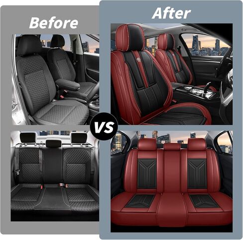 Arazi Car Seat Cover Full Set for Lexus RX350 2007-2025,Full Coverage Nappa Leather Seat Covers Waterproof Seat Protector (Black&Brown,5 Seats Standard) in Saudi Arabia