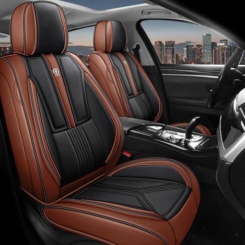 Arazi Car Seat Cover Full Set for Lexus RX350 2007-2025,Full Coverage Nappa Leather Seat Covers Waterproof Seat Protector (Black&Brown,5 Seats Standard) in Saudi Arabia