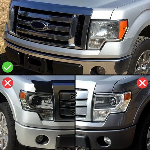 Amerilite استبدال المصابيح الأمامية LED Switchback LED ، الهالوجين ، جهاز عرض رباعي الأنبوب من 2009-2014 Ford F150 - جانب الركاب والسائق ، مجموعة ضوء السيارة ، أنبوب LED الأسود in Saudi Arabia