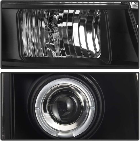 Acanii - لعام 2007-2013 GMC Yukon Denali XL 1500 2500 SUV LED Halo Black Housing Projector Assemblams Assembly in Saudi Arabia