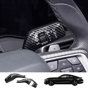 Front Road Illuminating Light/Turn Signal, Windshield Wiper Switch Trims Compatible with 2017-2025 Mustang(Red Carbon Fiber) in Kuwait