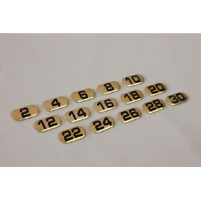 Ader Gold Paded Number Sticker for Sporting Goods (10-210 10lb incre, Gold) in Saudi Arabia
