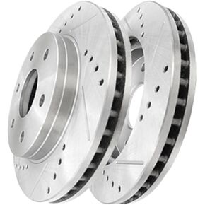 PM Auto Front Drilled Slotted Disc Brake Rotors Replacement For 2000-2006 GMC Yukon, Automotive Replacement Brake Rotors in Kuwait