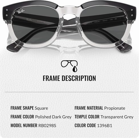 Ray-Ban RB0298S Mega Hawkeye Square Square Shoples مع حزمة مجموعة النظارات الرسمية in Kuwait