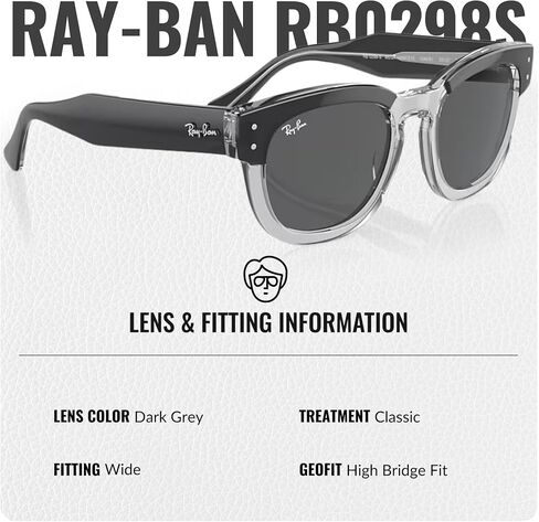 Ray-Ban RB0298S Mega Hawkeye Square Square Shoples مع حزمة مجموعة النظارات الرسمية in Kuwait