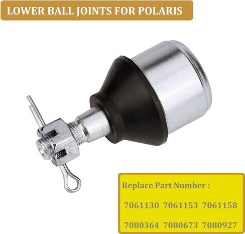 Polaris A-Arm ball joint, Replace #7061130,For polaris Ranger 4x4 400 500 800 Models,Trail boss 330，Sportsman 400 500 600 700，ACE 325 570,Scrambler 500 4x4,Magnum 2x4 4x4 6x6 UTV ATV (White) in Saudi Arabia