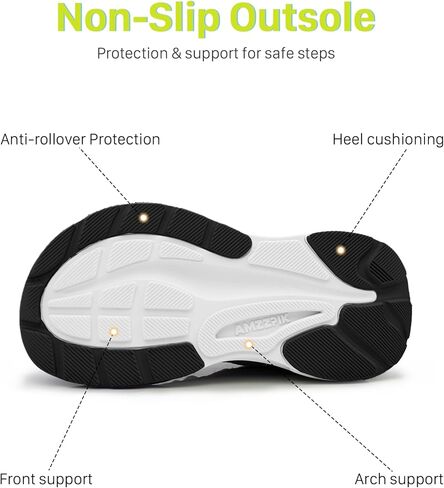 Amzzpik Little/Big Kids Zero Zero Drop Running أحذية مع زلة ومربع عريض خفيفة الوزن وأحذية رياضية للتنفس للفتيان والبنات بحجم 13C-4C in Kuwait