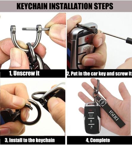 Tri-Color Sports Leather Key Chain,Metal Car KeyChain Keyring Accessories, Key Fob Keyring Replacement Accessories in Saudi Arabia