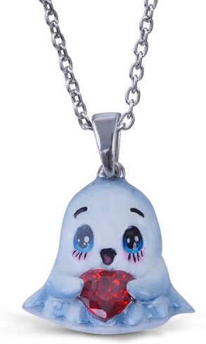 Panda Cat Dog Rabbit Monkey Dragon Butterfly Animal Cartoon 925 Sterling Silver Cute 3D Enamel Pendant Necklace Hold My Heart Red Garnet 18" Chain Kawaii Jewelry in Saudi Arabia