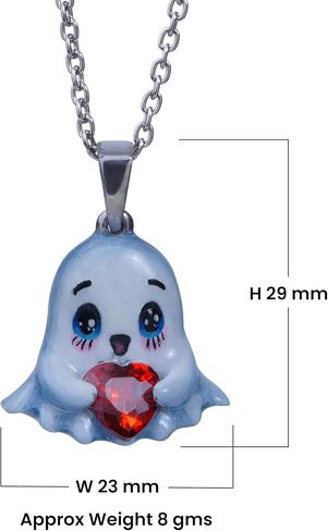 Panda Cat Dog Rabbit Monkey Dragon Butterfly Animal Cartoon 925 Sterling Silver Cute 3D Enamel Pendant Necklace Hold My Heart Red Garnet 18" Chain Kawaii Jewelry in Saudi Arabia