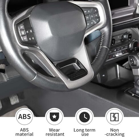 Linskip Steering Wheel Cover for Ford Bronco & Bronco Raptor 2021-2025, Black ABS Material in Saudi Arabia