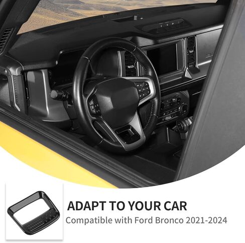 Linskip Steering Wheel Cover for Ford Bronco & Bronco Raptor 2021-2025, Black ABS Material in Saudi Arabia