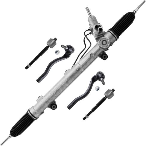 Detroit Axle - 5pc Front Rack and Pinion Kit for Mercedes-Benz ML350 GL450 ML320 GL550 GL350 ML500 GL320 ML550 ML450 ML63 AMG [Speed Sensing Steering] 1 Rack and Pinion Assembly 4 Inner Outer Tie Rods in Saudi Arabia