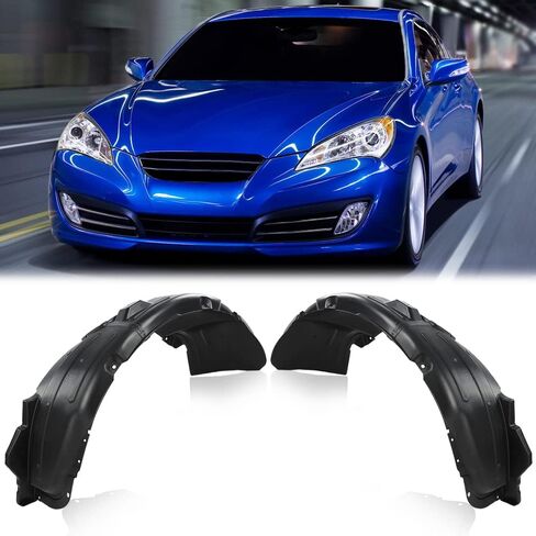 G-PLUS Front Splash Shield Set of 2 Compatible with Hyundai Genesis Coupe 2.0T Track 2010 868122M000, HY1249120, 868112M000, HY1248120 Left Driver Side & Right Passenger Side in Saudi Arabia