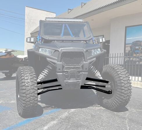 HECASA الأمامي العلوي والسفلي A-arms متوافق مع 2014+ Polaris RZR XP 1000/4 1000 A الأسلحة قضبان عالية التخليص الصلب الأسود in Saudi Arabia