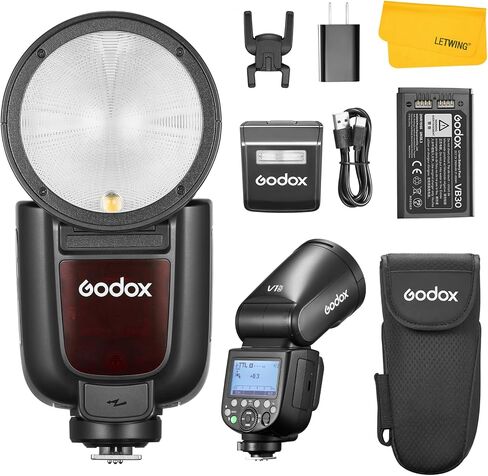 Godox V1 Pro V1Pro S round Head Camera Flash for Sony ، 2.4G TTL Sony Speedlite HSS 1/8000S ، 2980mAh Li-Ion بطارية ، فلاش SU-1 القابل للفصل in Saudi Arabia
