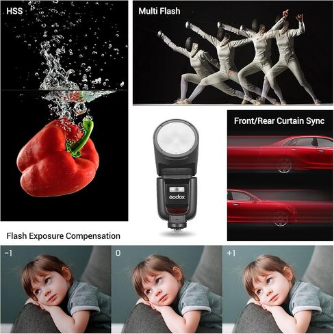 Godox V1 Pro V1Pro S round Head Camera Flash for Sony ، 2.4G TTL Sony Speedlite HSS 1/8000S ، 2980mAh Li-Ion بطارية ، فلاش SU-1 القابل للفصل in Saudi Arabia