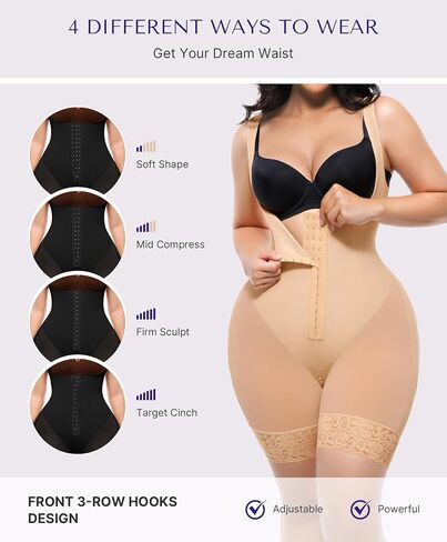 Shapellx fajas colombianas للسيدات للنساء التحكم في البطن post partum faja body body Shaper بعقب رفع مع السوستة المنشعب in Kuwait