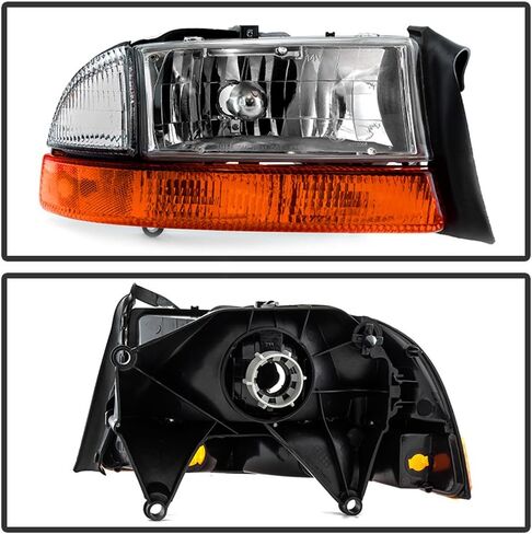 ACANII - For 1997-2004 Dakota Durango Headlights Headlamps+Signal Marker Lamps Driver + Passenger Side in Saudi Arabia