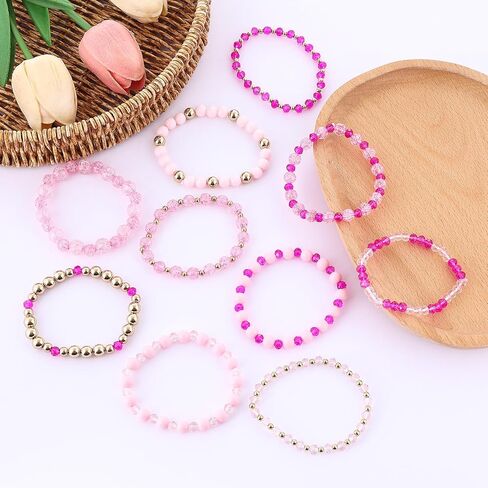 Cooluckday 12Pcs USA Bracelets for Women American Flag Bracelets Patriotic 4th of July Heishi Surfer Bracelets Bulk for Women in Kuwait
