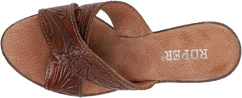 Roper Womens Mika Floral Block Block Casual Casual High Heel 3 "& Up - Brown - Size 6.5 M in Kuwait