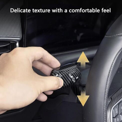 Front Road Illuminating Light/Turn Signal, Windshield Wiper Switch Trims Compatible with 2017-2025 Mustang(Red Carbon Fiber) in Kuwait