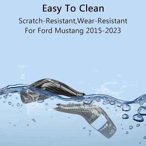 Front Road Illuminating Light/Turn Signal, Windshield Wiper Switch Trims Compatible with 2017-2025 Mustang(Red Carbon Fiber) in Kuwait