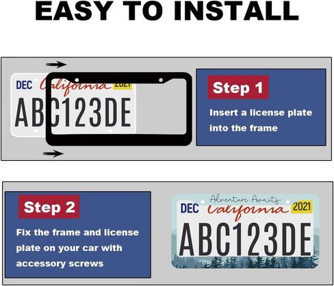 1pcs Mountain License Plate Frame for Women,Natural Pine Forest Mountain Horizon Landscape car Decorative tag Frames Girly,Blue Botanical License Plate Cover Holder for Vehicle with car Keychain tag in Saudi Arabia