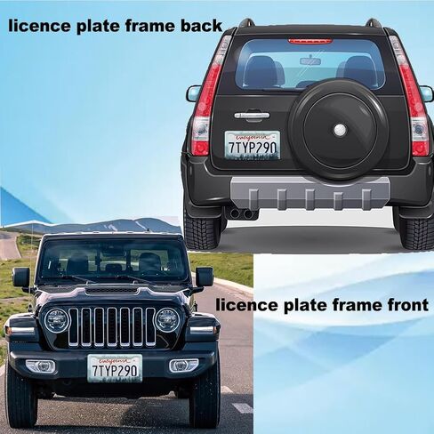 1pcs Mountain License Plate Frame for Women,Natural Pine Forest Mountain Horizon Landscape car Decorative tag Frames Girly,Blue Botanical License Plate Cover Holder for Vehicle with car Keychain tag in Saudi Arabia