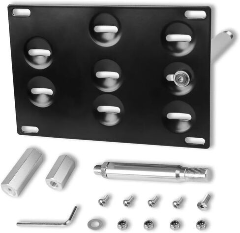 Front Bumper Tow Hook License Plate Bracket Mount Holder Relocator Compatible with Lexus 06-18 IS350 IS250 IS-F, RC RC-F GS350 NX RX350 LS CT200h JDM Look Stainless Steel Relocator Holder in Saudi Arabia