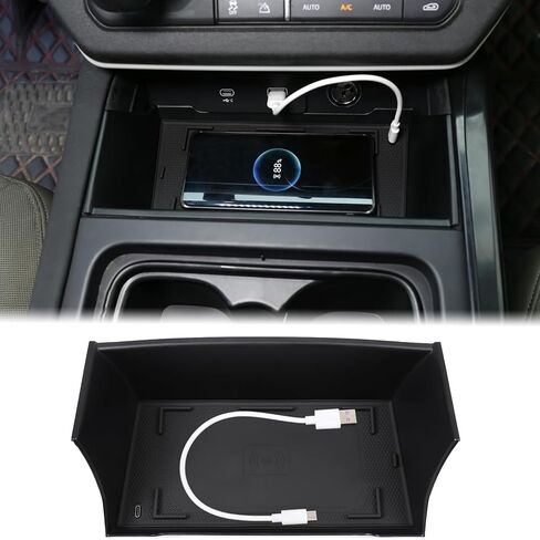 Aunginsy Center Center Console Tranizer Tranizer متوافق مع Land Rover Defender 90/110/130 2020-2024 Concentral Front Gear Storing Box Container ABS in Saudi Arabia