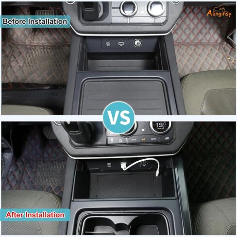 Aunginsy Center Center Console Tranizer Tranizer متوافق مع Land Rover Defender 90/110/130 2020-2024 Concentral Front Gear Storing Box Container ABS in Saudi Arabia