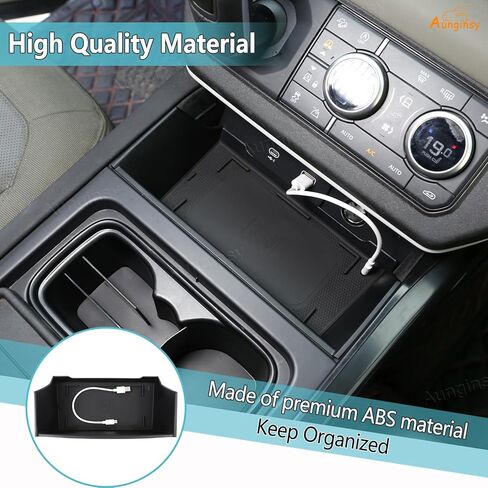 Aunginsy Center Center Console Tranizer Tranizer متوافق مع Land Rover Defender 90/110/130 2020-2024 Concentral Front Gear Storing Box Container ABS in Saudi Arabia