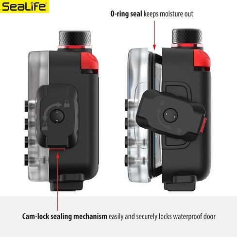 SeaLife Underwater Smartphone Scuba Case – Dive to 130’, Waterproof Photography, Access Camera Controls, Leak Alarms, Fits Most Phones (Without Light) Black in Saudi Arabia