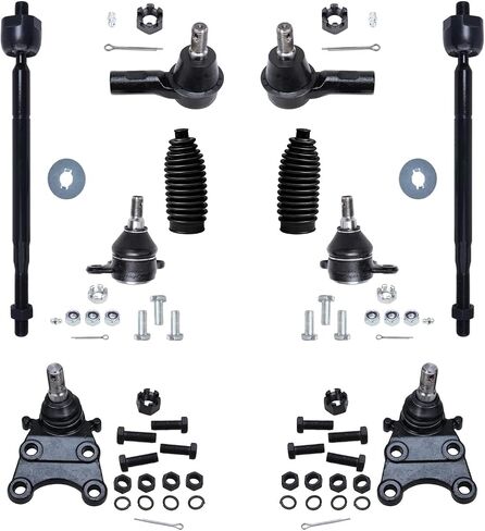 Detroit Axle - Front 10pc Suspension Kit for Honda Passport Isuzu Amigo Axiom Rodeo Sport, 4 Ball Joints 4 Tie Rod Ends 2 Boots Replacement in Saudi Arabia