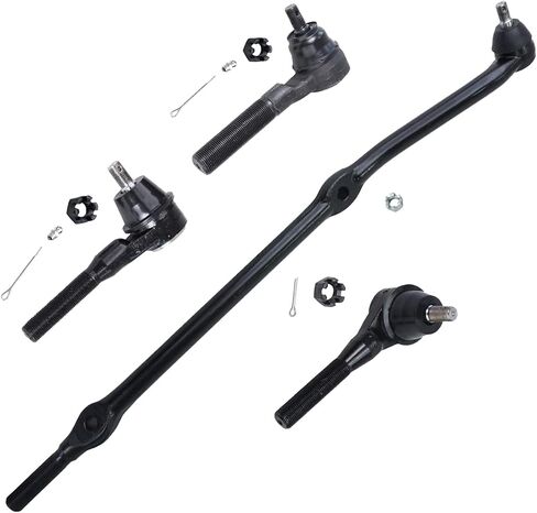 Detroit Axle - 7pc Front Suspension Kit for 1997-2006 Jeep Wrangler 1998 1999 2000 2001 2002 2003 2004 2005, 1 Drag Link, 3 Tie Rods, 2 Adjusting Sleeves, 1 Track Bar Replacement in Saudi Arabia