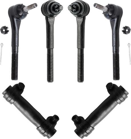 Detroit Axle - AWD Front Tie Rods Kit for 1990-2005 Chevy Astro GMC Safari ، 4 inner tie rod end end end ends 2 lexing sleeves 1991 1992 1993 1994 1995 1997 1997 1998 1999 2000 2002 2003 2003 2004 in Saudi Arabia