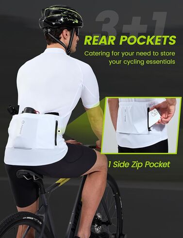 Nepest Cycling Jersey Men Short Sleeve Half Zip Bike Bicycle Shirts 4 Pockets Moisture Wicking Color Clash Riding Tops in Kuwait