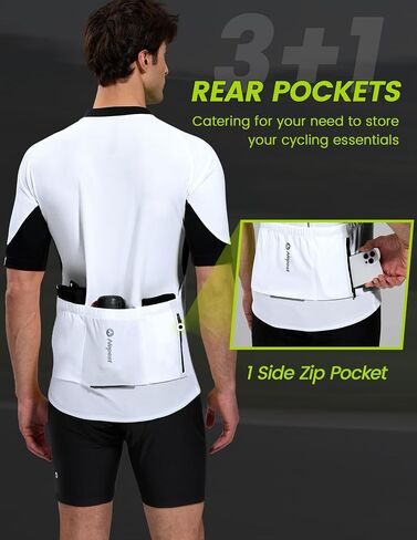 Nepest Cycling Jersey Men Short Sleeve Half Zip Bike Bicycle Shirts 4 Pockets Moisture Wicking Color Clash Riding Tops in Kuwait